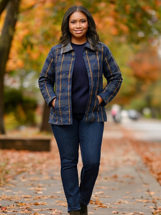 All For You Jackets & Blazers - All for You Quilted Plaid Jacket. Women's Medium